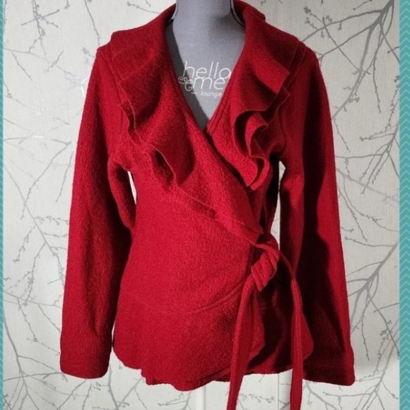 Marisa Christina Ruffled Wrap Sweater - XL - Picture 3 of 9